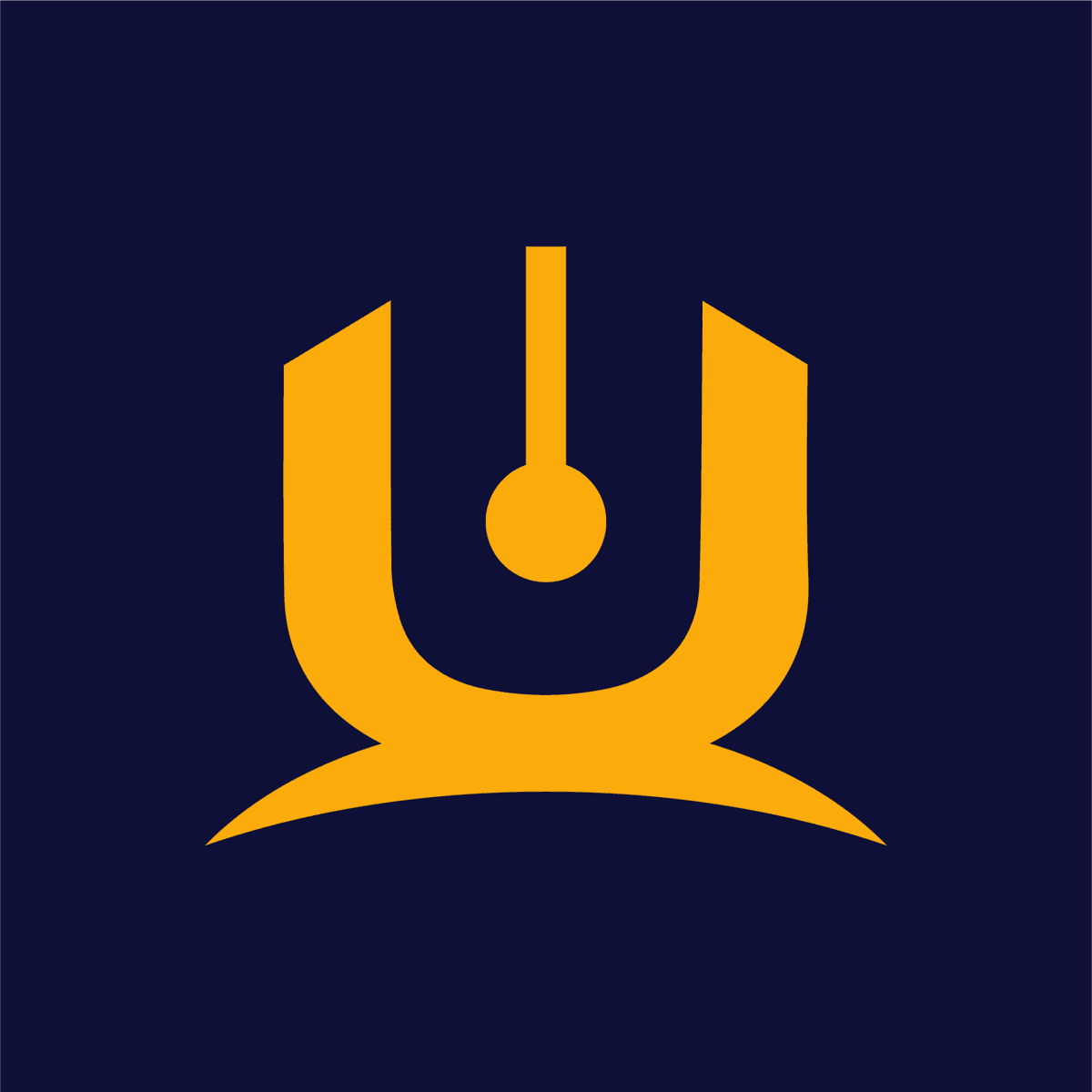 Logo UEMPIRE, un U doré sur fond bleu nuit
